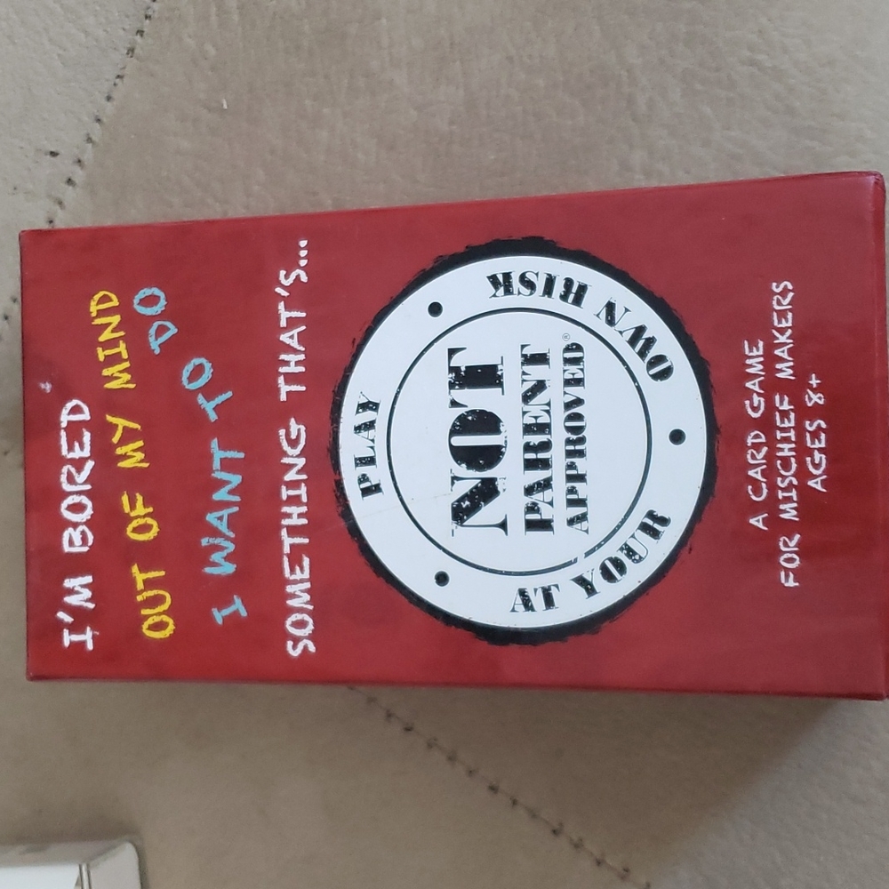 Not Parent Approved card game for family